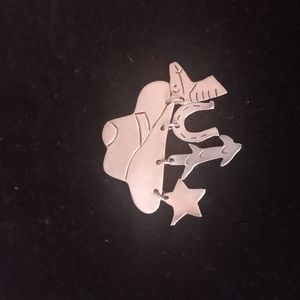 Brooch pin sterling marked